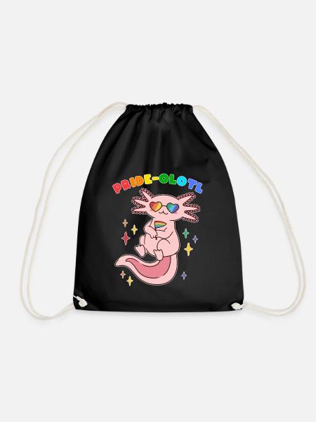 Axolotl Pride LGBTQ Stolz Geschenk - Turnbeutel - Schwarz