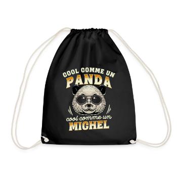 Cool Comme Un Panda, Cool Comme Un Michel - Sac de sport léger - noir - Devant