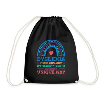 Dyslexie Conscience Dyslexie Dyslexie - Sac de sport léger - noir - Devant