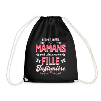 Meilleure Maman Avec Fille Infirmière - Sac de sport léger - noir - Devant