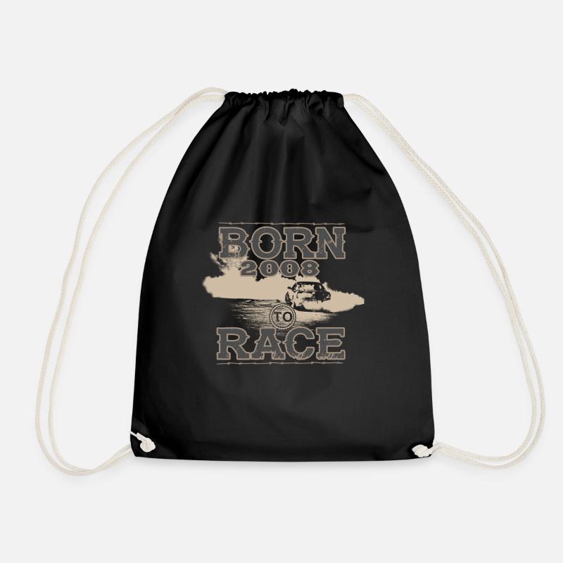 born to race racer racing auto tuning 2008 - Turnbeutel - Schwarz