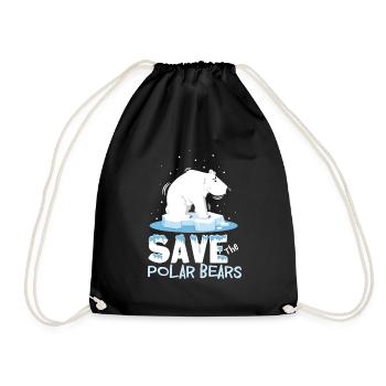 Sauvez les ours polaires - Sac de sport léger - noir - Devant