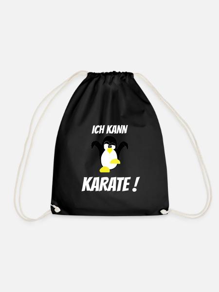 Pinguin Damen Geschenkidee lustiger Spruch - Turnbeutel - Schwarz