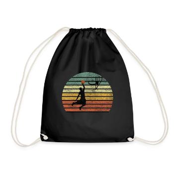Basket-ball rétro Vintage Slam Dunk cadeau - Sac de sport léger - noir - Devant