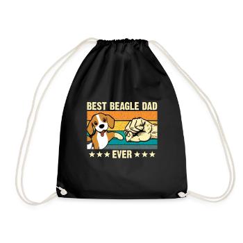 Meilleur Papa Beagle Chien Beagle Retro Canine Papa - Sac de sport léger - noir - Devant