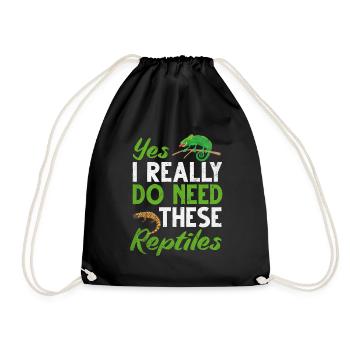 Amant de reptiles drôles cadeaux serpents - Sac de sport léger - noir - Devant