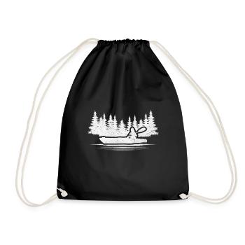 Kayak Funny Saying Kayaker Boating - Drawstring Bag - black - Front