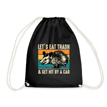 Drôle animal disant idée cadeau vintage possum - Sac de sport léger - noir - Devant