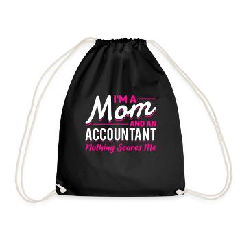 Femmes maman comptable comptabilité plus drôle - Sac de sport léger - noir - Devant