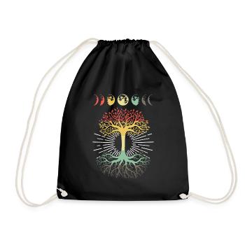 Phases of the Moon Retro 60's Vibe Tree of - Sac de sport léger - noir - Devant