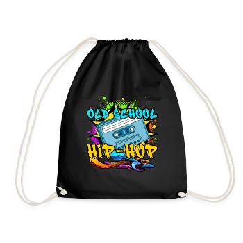 Old School Hip Hop 80s 90s Graffiti cassette - Sac de sport léger - noir - Devant