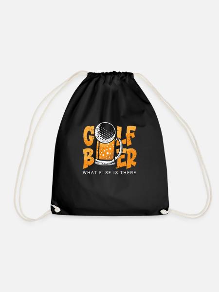Golf Golfer Präsent Golf Spieler Golfclub Golfball - Turnbeutel - Schwarz
