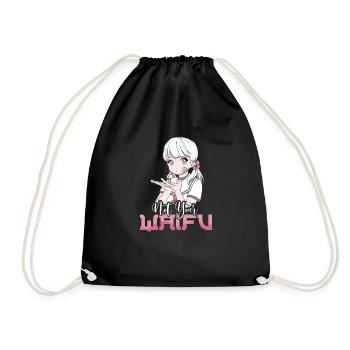 Un fan d’anime présente un cosplay de dessin animé japonais - Sac de sport léger - noir - Devant
