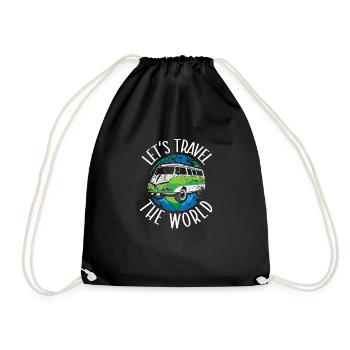 Adventure Travel Present Travel Lovers - Drawstring Bag - black - Front
