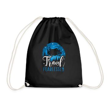Adventure Travel Present Travel Lovers - Drawstring Bag - black - Front