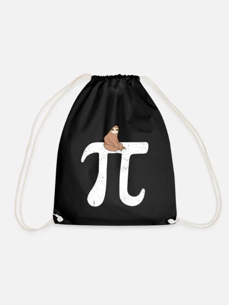 Math Sloth Pi - Turnbeutel - Schwarz