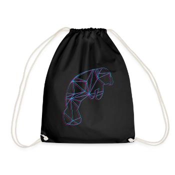 Lamantin polygonal - Sac de sport léger - noir - Devant