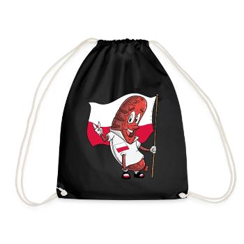 Bratwurst de porc polonais - Sac de sport léger - noir - Devant