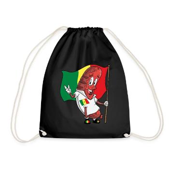 Bratwurst de porc sénégalais - Sac de sport léger - noir - Devant