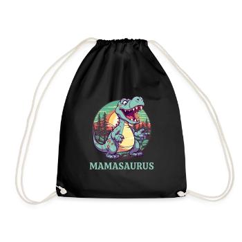 Mamasaurus Mama Muttertag - Turnbeutel - Schwarz - Vorne