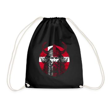 Guerrier viking danois - Sac de sport léger - noir - Devant