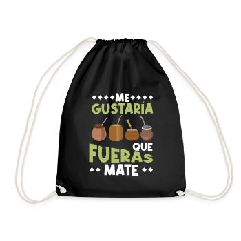 Argentinisches Getränk Yerba Mate trinken Yerba Mate T - Turnbeutel - Schwarz - Vorne