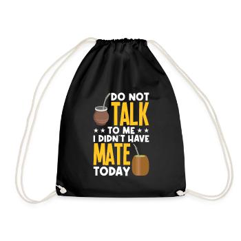 Yerba Mate Tasse Tee aus Argentinien Yerba Mate Lover - Turnbeutel - Schwarz - Vorne