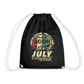 July 2006 Birthday Gift 2006 July 2006 - Drawstring Bag - black - Front