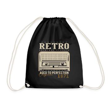 Rétro 1971 Cadeau Anniversaire 1971 Millésime 1971 - Sac de sport léger - noir - Devant