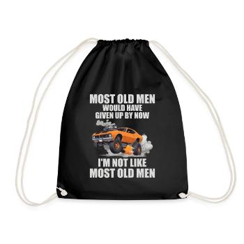 I'm Not Like Most Old Men | Funny Drag Racing - Sac de sport léger - noir - Devant