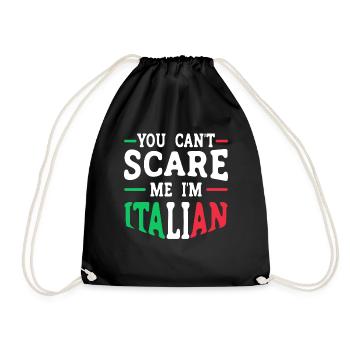 Italiener Italien Lustiger Spruch Geschenkidee - Turnbeutel - Schwarz - Vorne