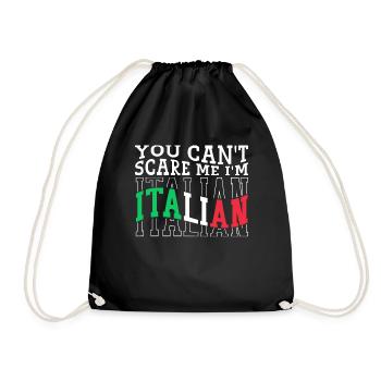 Italiener Italien Lustiger Spruch Geschenkidee - Turnbeutel - Schwarz - Vorne