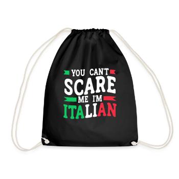 Italiener Italien Lustiger Spruch Geschenkidee - Turnbeutel - Schwarz - Vorne