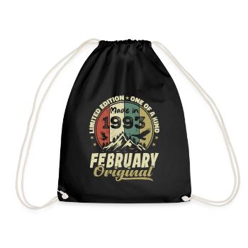 February 1993 - Jubilee 1993 Vintage February 1993 - Drawstring Bag - black - Front