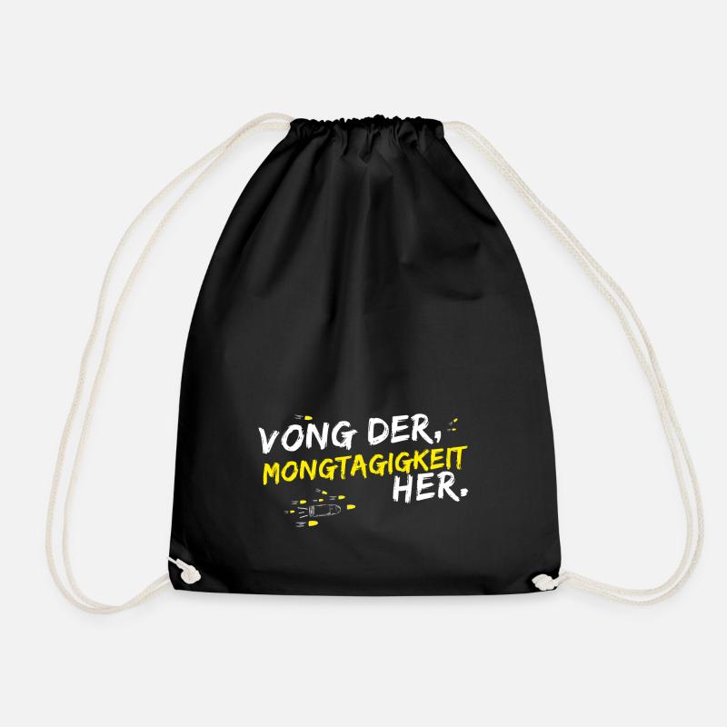Monday - Drawstring Bag - black