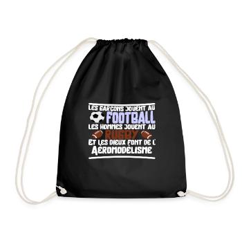 Les dieux Aéromodélisme cadeau - Sac de sport léger - noir - Devant