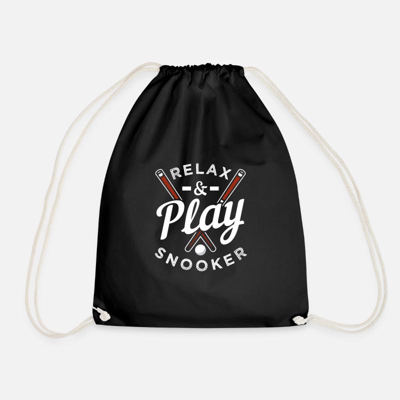 Relax & Play Snooker - Drawstring Bag - black