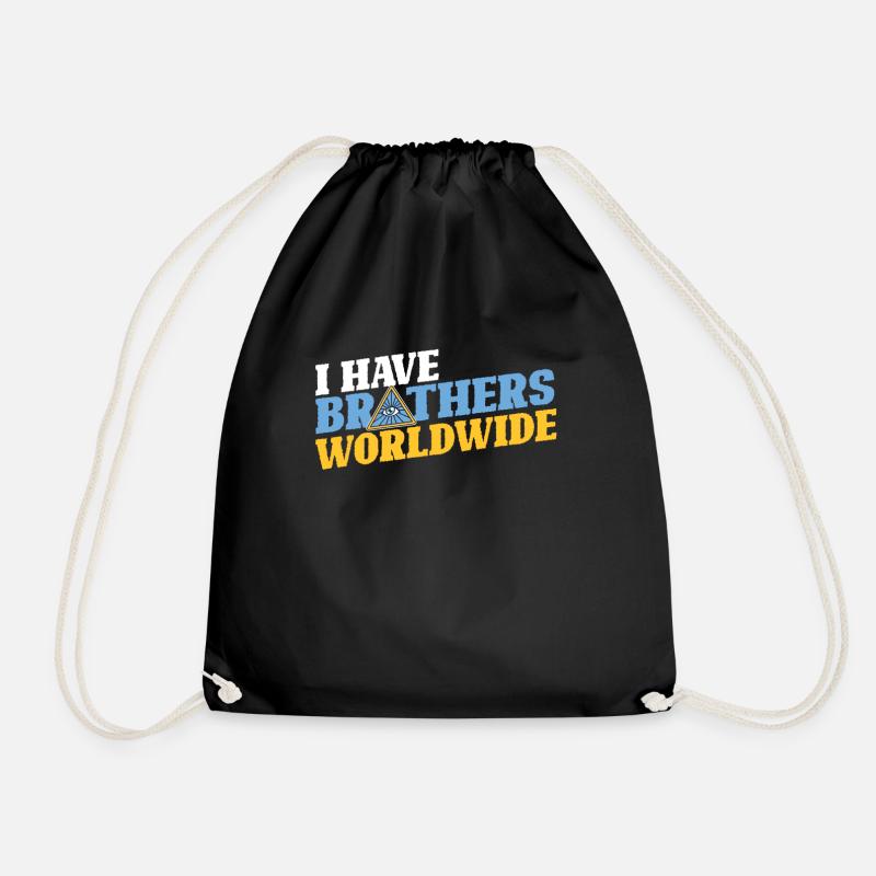 Masonic fraternity - Drawstring Bag - black