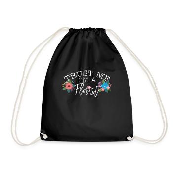 Florist florist gift idea - Drawstring Bag - black - Front