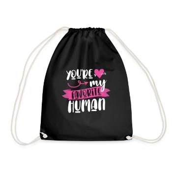 Freund Freundin Geschenkidee - Turnbeutel - Schwarz - Vorne