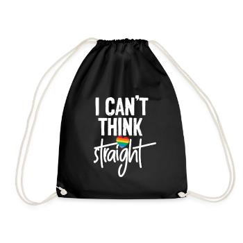 Cadeau de pensée gay - Sac de sport léger - noir - Devant