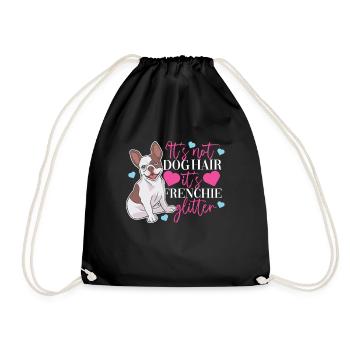French Bulldog Frenchie Gift Women - Drawstring Bag - black - Front