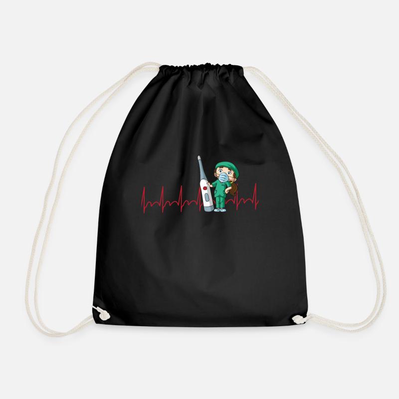 Infirmière infirmière ECG - Sac de sport léger - noir