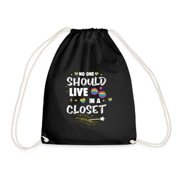 LGBT Humor | Pride Statement - Drawstring Bag - black - Front