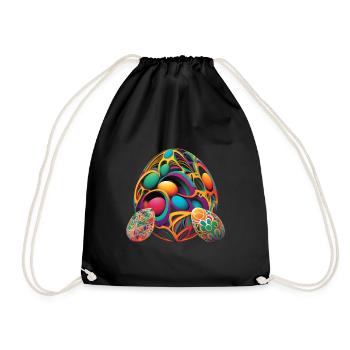 An Abstract Interpretation Of Awesome Easter Eggs - Drawstring Bag - black - Front