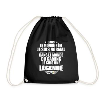Dans Le Monde Du Gaming, Je Suis Une Légende ! - Sac de sport léger - noir - Devant