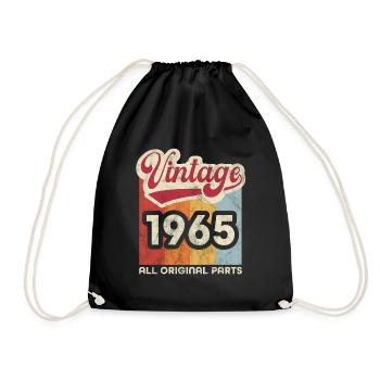 Jahrgang 1965 - Turnbeutel - Schwarz - Vorne