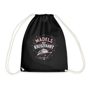Girls on a cruise | Hen night - Drawstring Bag - black - Front
