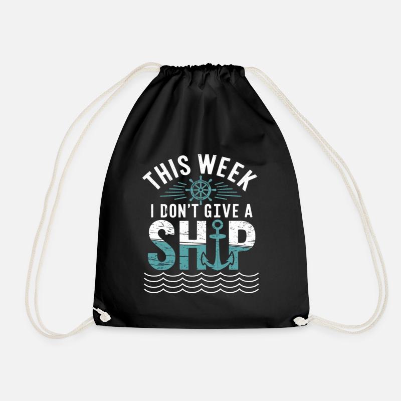 Maritime Humor | For casual sailors - Drawstring Bag - black