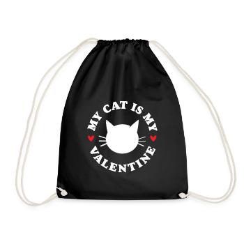 Mon chat est mon Valentin - Sac de sport léger - noir - Devant